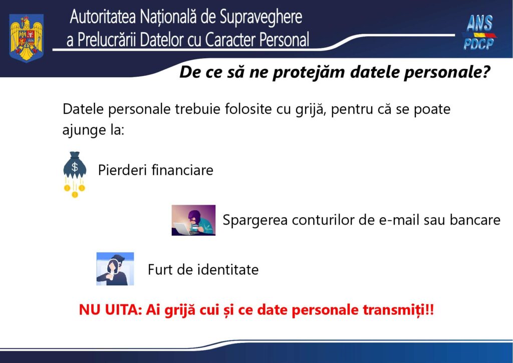 Protecția datelor personale &Icirc;nvățăm&acirc;nt gimnazial