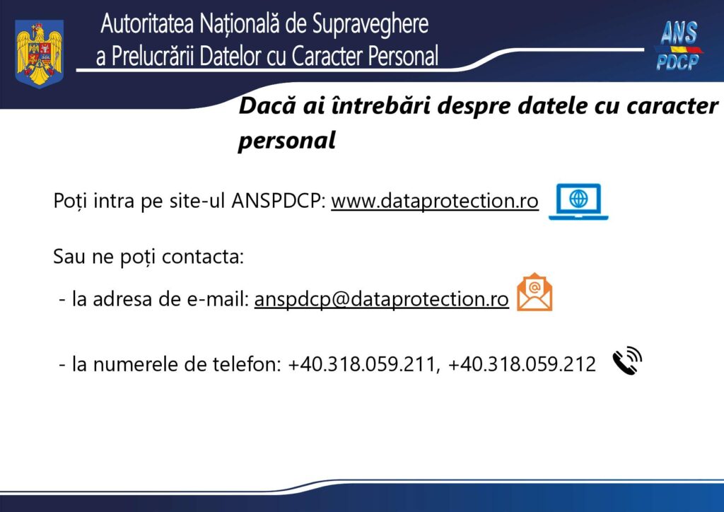 Protecția datelor personale &Icirc;nvățăm&acirc;nt liceal